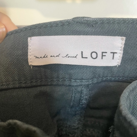 Loft Green Modern Skinny Jeans with detailed edge - Picture 3 of 3